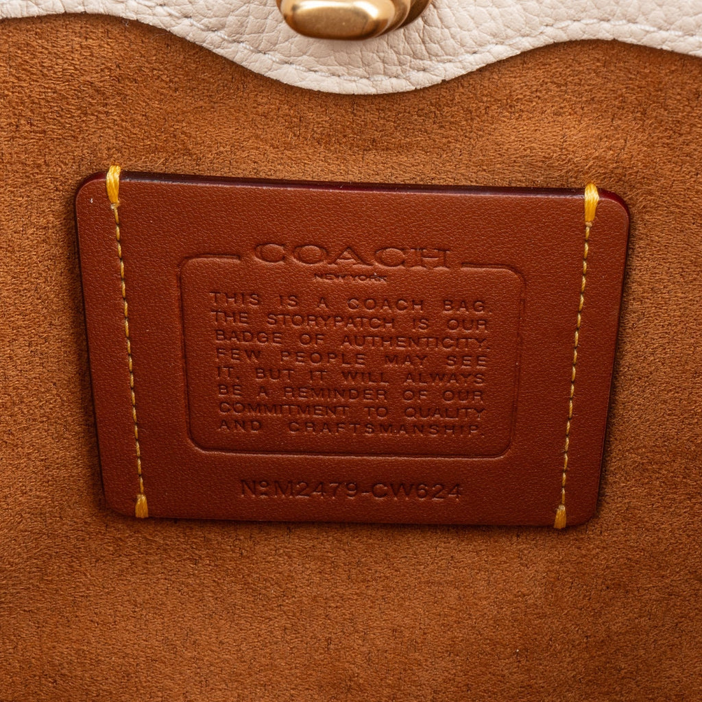 Coach Polished Pebble Leather Willow Bucket Crossbody Shoulder Bag