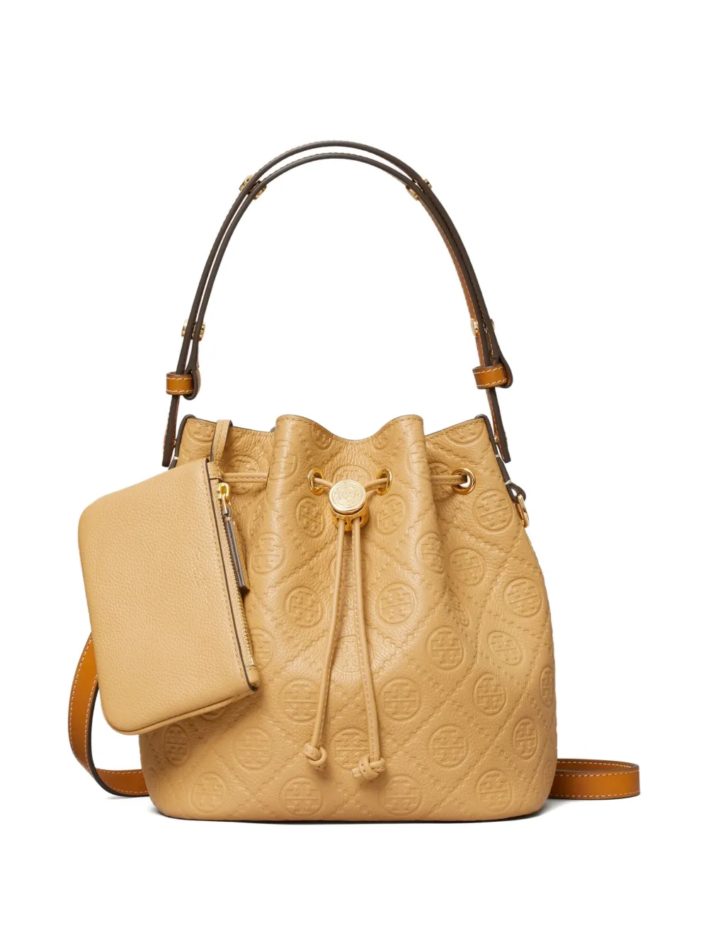 TORY BURCH - Women T Monogram Pebble Bucket Bag