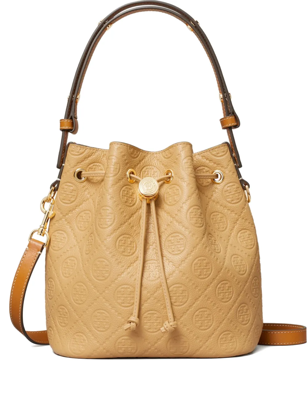 TORY BURCH - Women T Monogram Pebble Bucket Bag