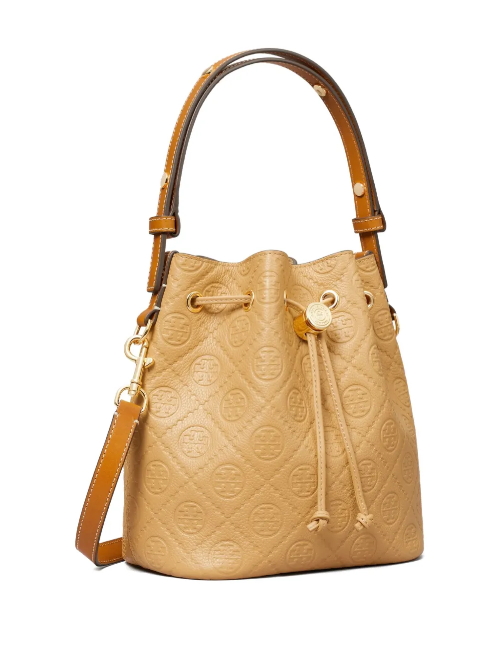 TORY BURCH - Women T Monogram Pebble Bucket Bag