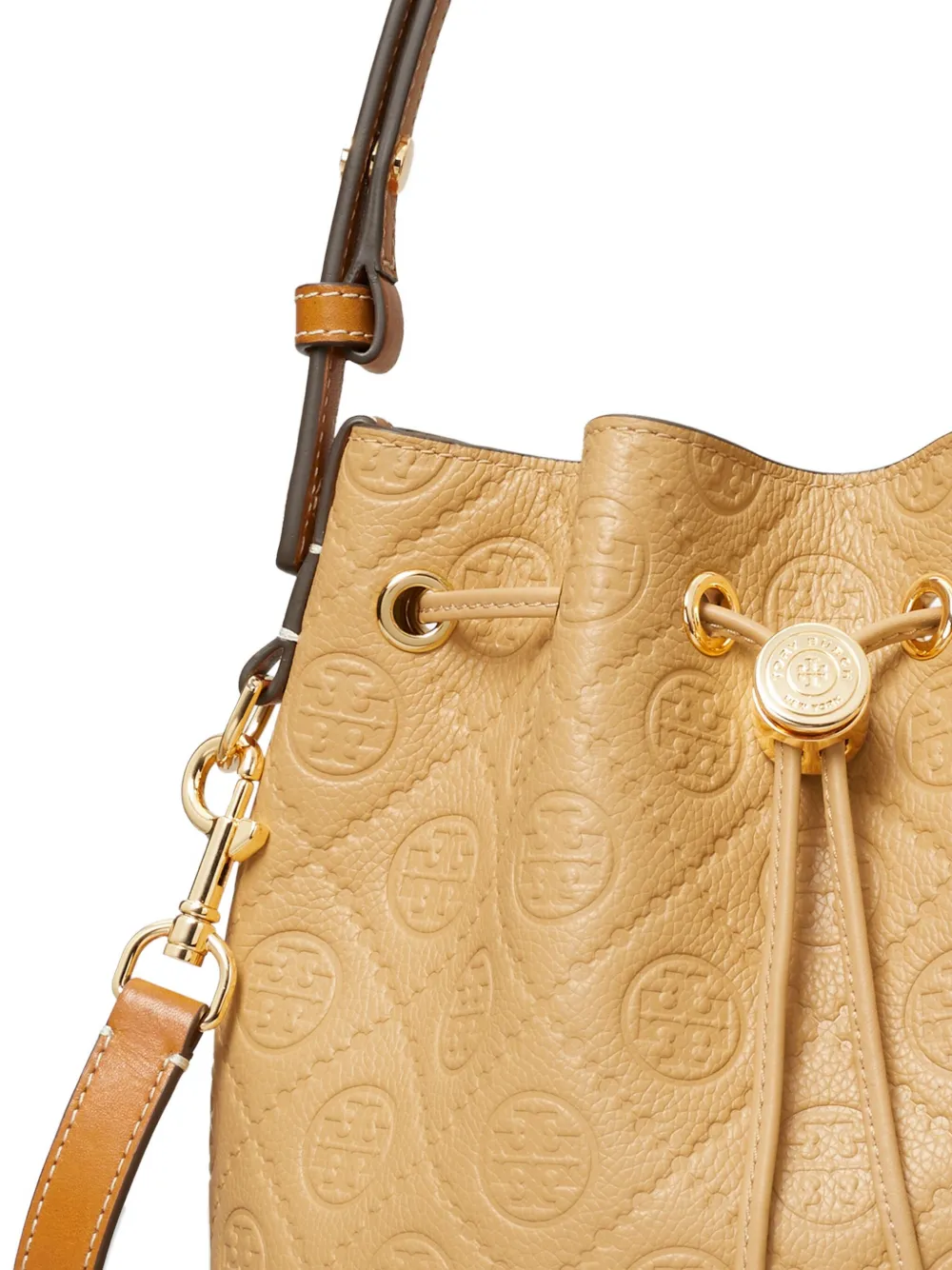 TORY BURCH - Women T Monogram Pebble Bucket Bag